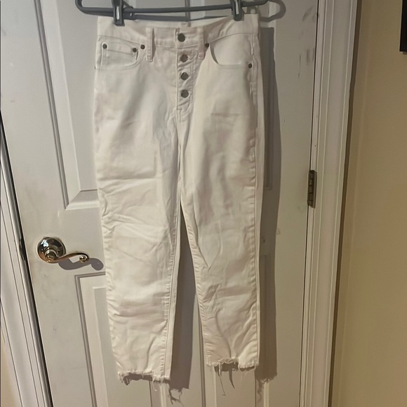 MADEWELL The Perfect Vintage Crop Jeans,white button front jeans women’s size 25 - Picture 3 of 13